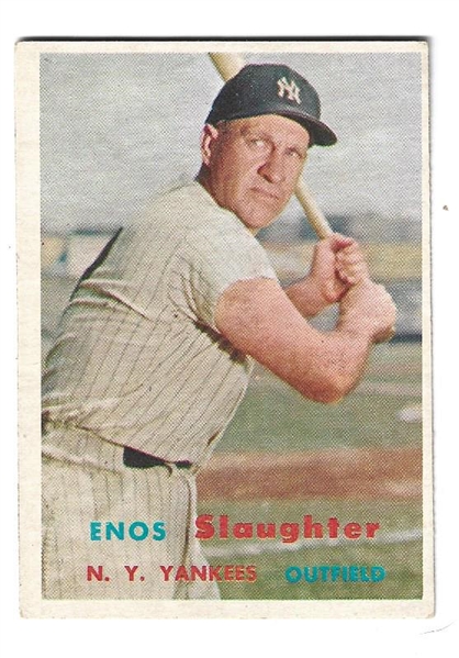 1957 Enos Slaughter (HOF) Topps Baseball Card