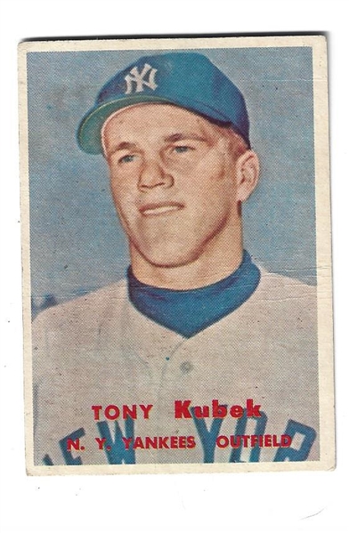 1957 Tony Kubek (Rookie Card) Topps Baseball Card  - # 312