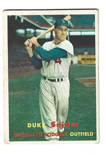 1957 Duke Snider (HOF) Topps Baseball Card