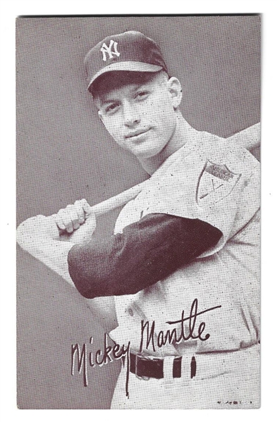 1950's Mickey Mantle (HOF) Exhibit Card