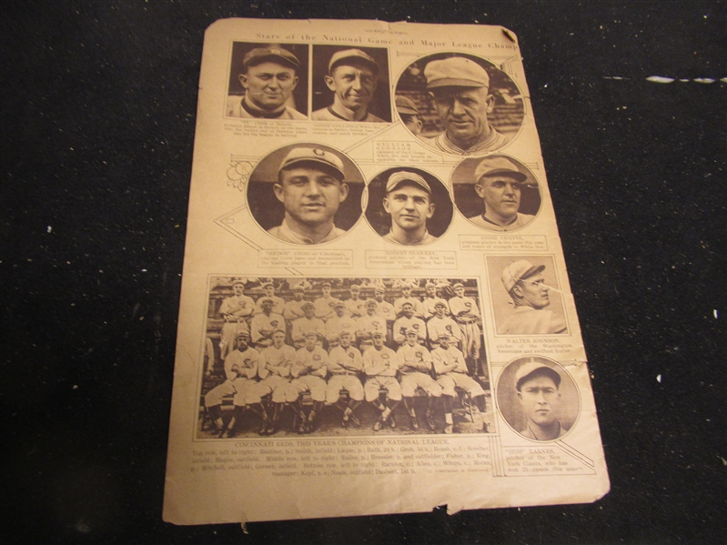 1919 Mid Week Pictorial Featuring The World Champion Cincinnati Reds