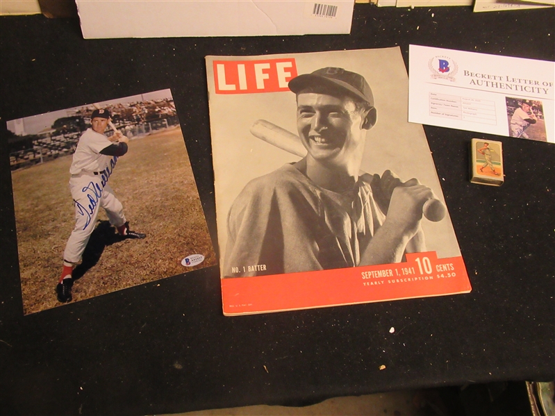 Ted Williams (HOF) Sports Memorabilia Lot