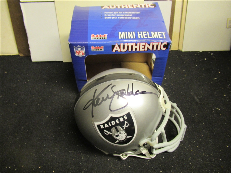 Kenny Stabler (Oakland Raiders) Autographed Riddell Mini Helmet 