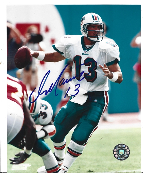 Dan Marino (HOF) Color Lot of (2) 8 x 10 Autographed Photos