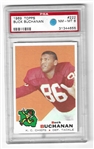 1969 Buck Buchanan (HOF) Topps Football Card PSA Graded 8