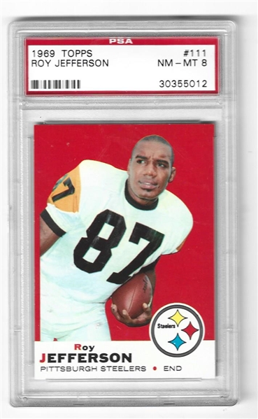 Roy Jefferson (Pittsburgh Steelers) Topps PSA Graded 8 Football Card