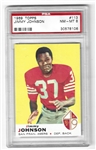 1969 Jimmy Johnson (SF 49ers) Topps Football Card PSA Graded 8