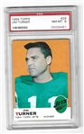 1969 Jim Turner (NY Jets) Topps Football Card PSA Graded 8