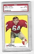 1969 Dave Wilcox (HOF - SF 49'ers) Topps Football Card PSA Graded 8