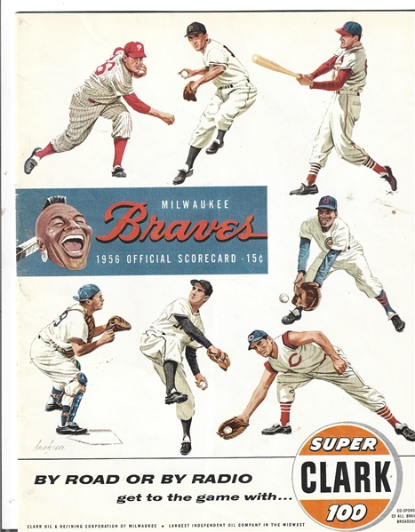 1956 Milwaukee Braves (NL) vs. NY Giants Official Program