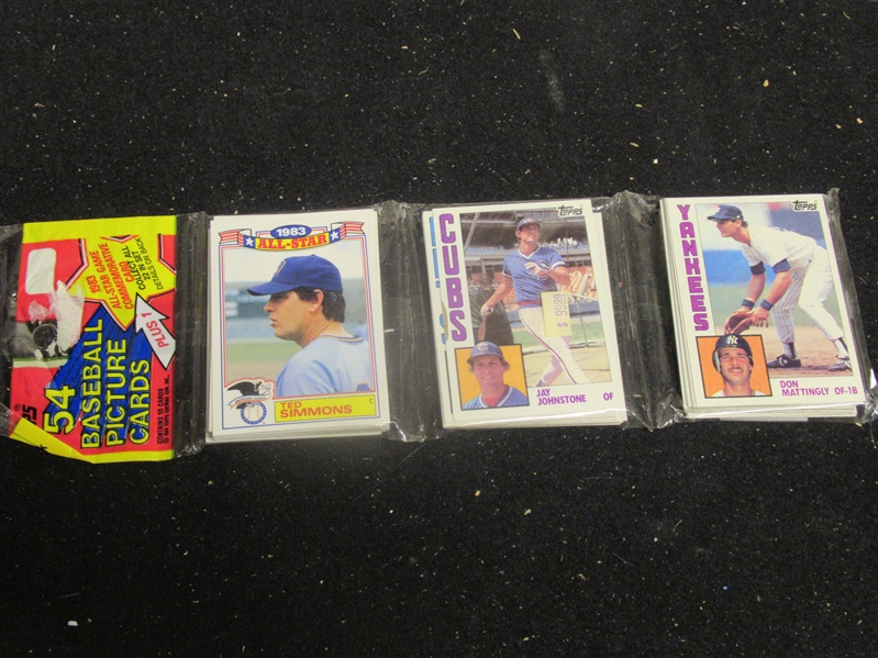 1984 Topps Rack Pack with Don Mattingly Showing on Top