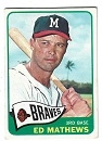 Eddie Mathews (HOF) Topps Baseball Card