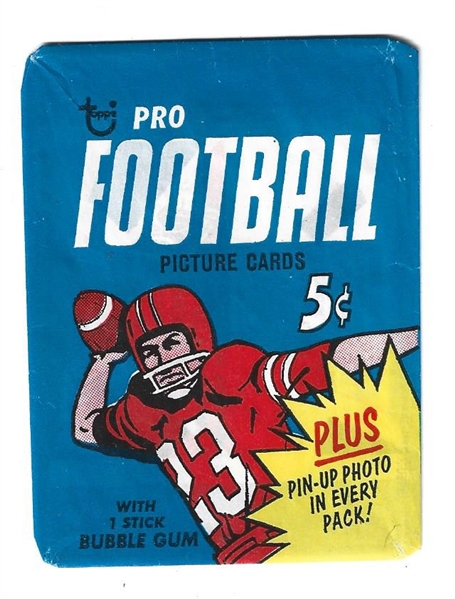 1968 Topps Football Wrapper 5 Cent Version