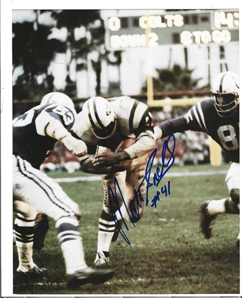 NY Jets Lot of (3) Color Autographed  Action Photos 