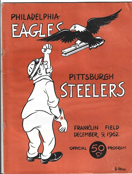 1962 Philadelphia Eagles vs. Pittsburgh Steelers (NFL) Official Program