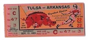 1955 Arkansas vs. Tulsa (NCAA) College Football Ticket