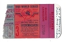 1960 World Series - NY Yankees vs. Pittsburgh Pirates - Official Ticket at NY - Game #3