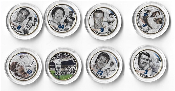 NY Yankees Legends (8) Gold Coins Set