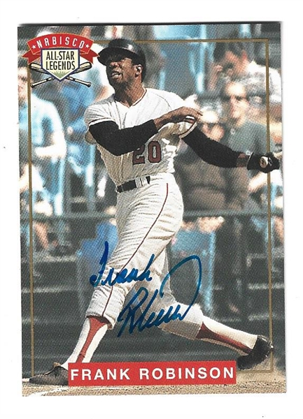 Frank Robinson (HOF) Autographed Nabisco All-Star Legend Card