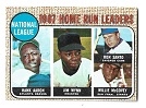 1967 NL HR Leaders Baseball Card - Aaron, Wynn, Santo & McCovey