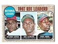 1967 NL RBI Leaders Topps Baseball Card - Features Cepeda, Clemente & Aaron