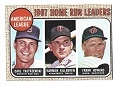 1967 AL HR Leaders Card - Yastrzemski, Killebrew & Howard