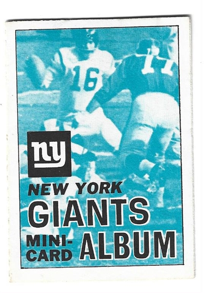 1969 NY Giants Topps Stamp Album Booklet