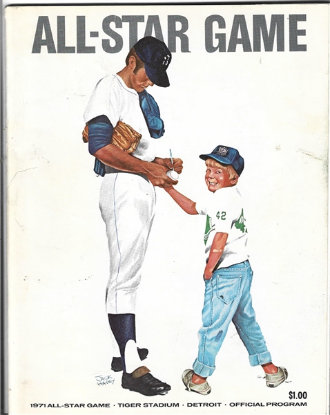 1971 MLB All-Star Game Official Program at Detroit