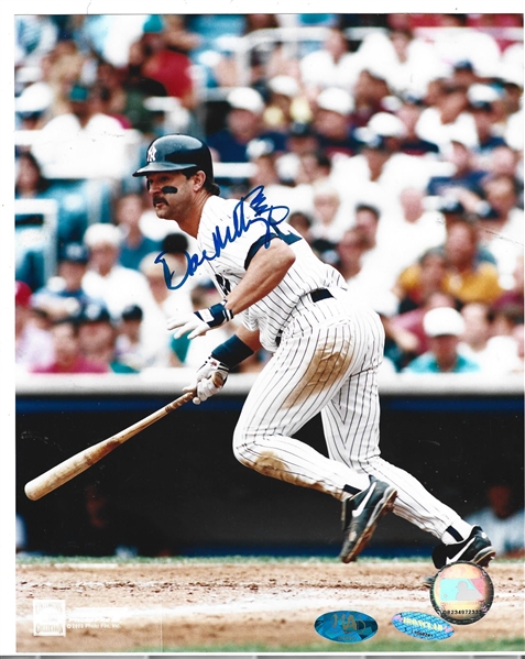 Don Mattingly (NY Yankees) Crack of the Bat Running to 1st Base Autographed Photo