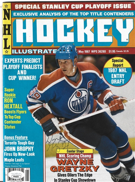 1987 Wayne Gretzky (HOF) Autographed Hoickey Illustrated Magazine