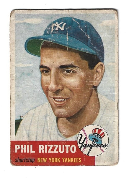 1953 Phil Rizzuto (HOF - NY Yankees) Topps Baseball Card