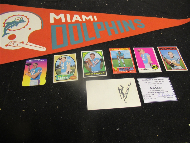 1967 - 2000's Miami Dolphins (NFL) Memorabilia Lot 