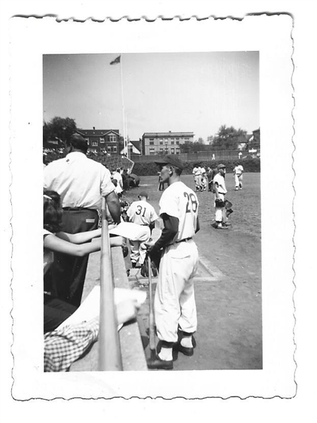 1940's Wrigley Field Kodak Style Photo - Third Base Line Pre Game View