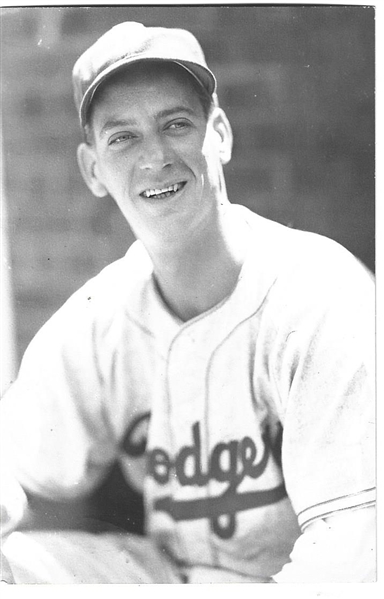 1940's Brace (Brooklyn Dodgers) Hank Berhman Photo Postcard (name written on the back. Ex. 