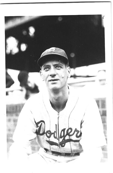 1940's Brace Photo Postcard - Hank Behrman (Brooklyn Dodgers) - Different Pose