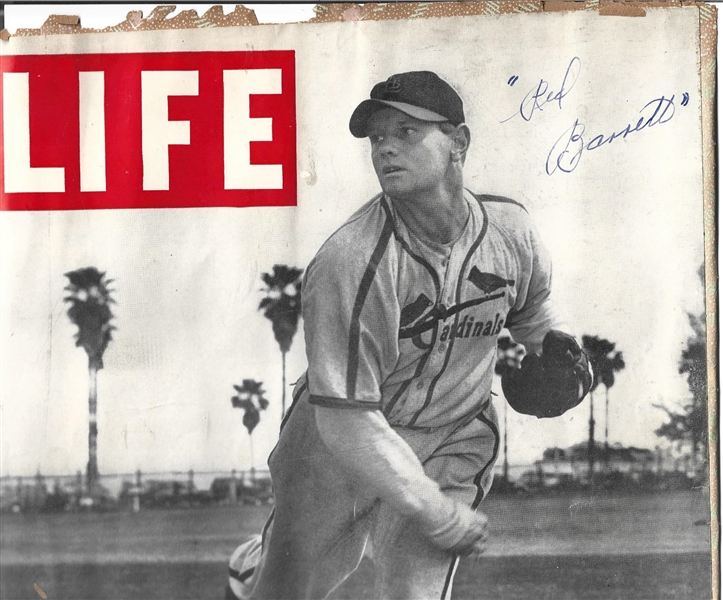 1946 St. Louis Cardinals (World Champions) Red Barrett Autographed Life Magazine Cover