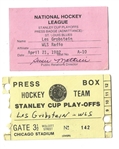 1980s/90s Chicago Blackhawks (NHL) Lot of (2) Stanley Cup Playoff Press Box Passes