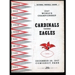 1947 NFL Championship Game (Chicago Cardinals vs, Philadelphia Eagles) Official Program