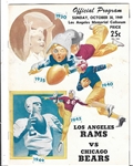 1949 LA Rams (NFL) vs. Chicago Bears Official Program at LA