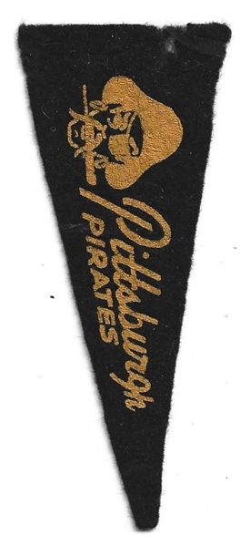 1950 Pittsburgh Pirates American Nut and Chocolate Felt Mini Pennant