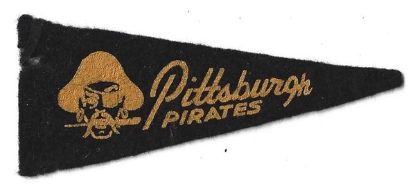 1950 Pittsburgh Pirates American Nut and Chocolate Felt Mini Pennant