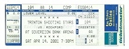 2001 Trenton Shooting Stars (IBL - Pro Basketball)  Full Unused Ticket 