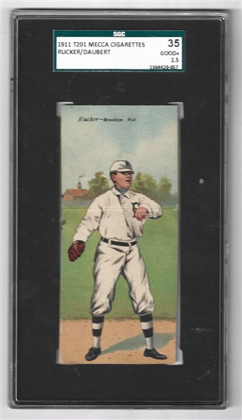 1911 Rucker/Daubert T201 Mecca Folder Series Tobacco Card SGC Graded 2.5