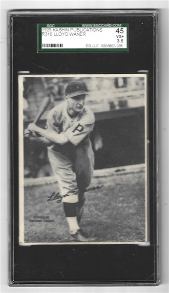 1929 Lloyd Waner (HOF) R316 Kashin Publications Card PSA Graded 3.5