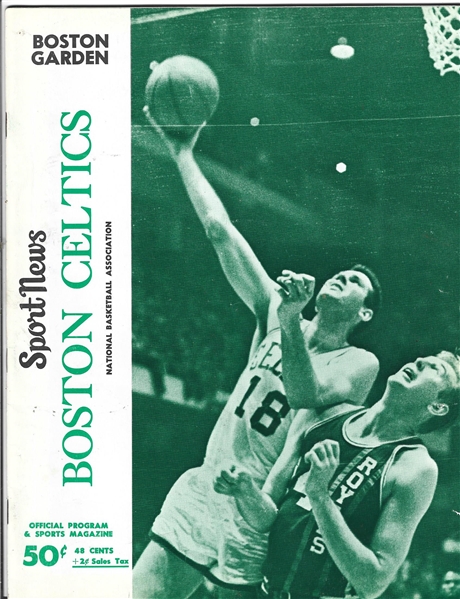 1967 - 68 Boston Celtics (NBA) vs. Cincinnati Royals Official Program