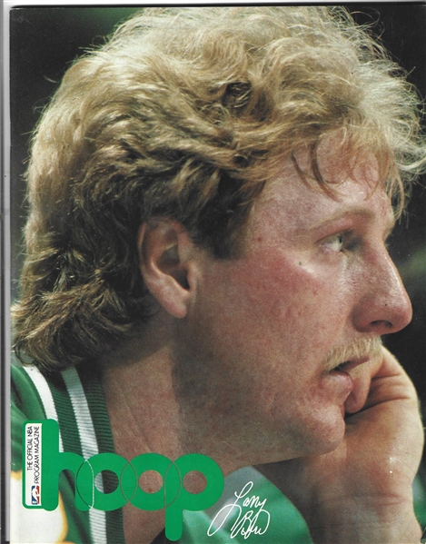 1986 Philadelphia 76'ers (NBA) vs. Boston Celtics Official Program at Philadelphia