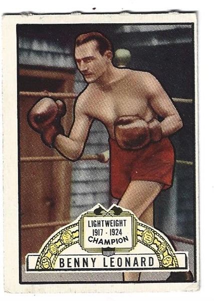 1951 Topps Ringside - Benny Leonard (Lightweight Champion) Boxing Card