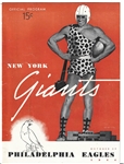 1944 NY Giants (NFL) vs. Philadelphia Eagles Official Program