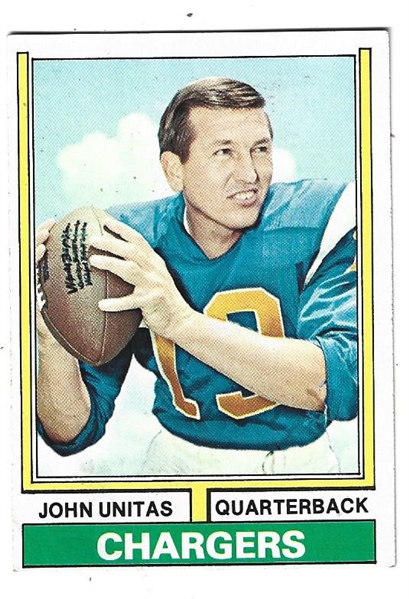 1974 Johnny Unitas (HOF) Topps Football Card