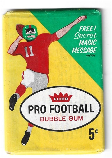 1961 Fleer Football Unopened 5 Cent Pack 